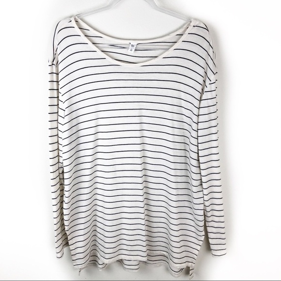 bp Tops - B.P.- Striped top with side slits casual wear top